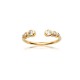 Gold platted ring with 6 white zirconium