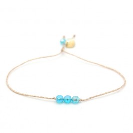 Blue crystal beads bracelet