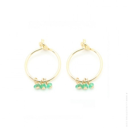 Mini hoop earrings with 