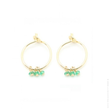 Mini hoop earrings with 