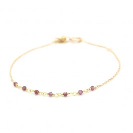 Jaipur gold plated bracelet with 7 amethyst