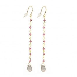 Jaipur Amethyst gold plated earrings