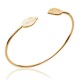 Gold platted leaf bangle