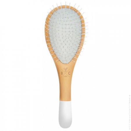 Natural wooden detangling hair brush