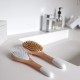 Natural wooden detangling and smooting hair brush