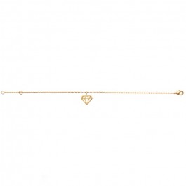 Diamond gold platted anklet