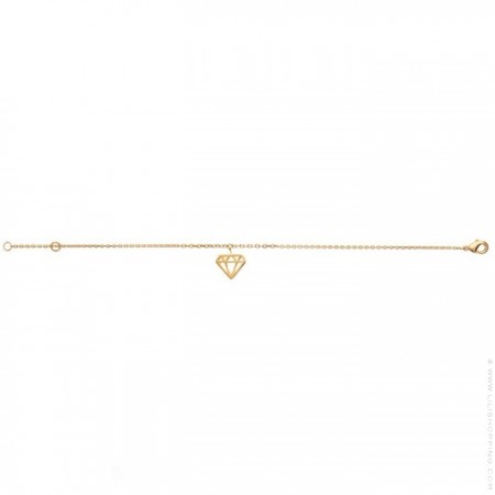Diamond gold platted anklet