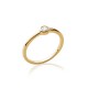 White zirconium gold platted ring