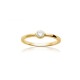 White zirconium gold platted ring