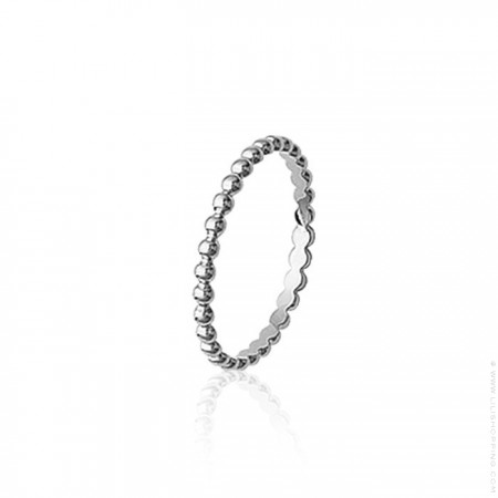 Silver beaded ring 
