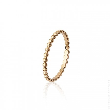 Gold platted beaded ring