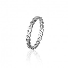 Silver openwork ring 