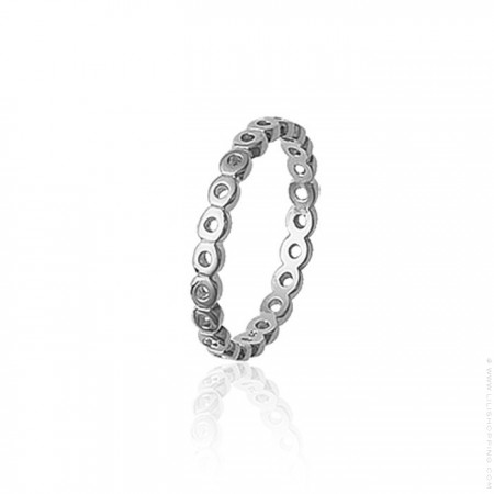 Silver openwork ring 