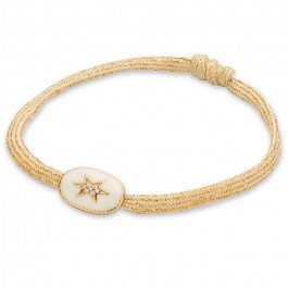 Bracelet étoile du nord émaillée ivoire