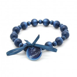Navy Gabrielle pearly beads bracelet Zoe Bonbon