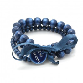 Navy triple size bracelet Zoe Bonbon