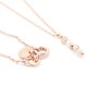 Pink Gold Plated 7 Rings Necklace