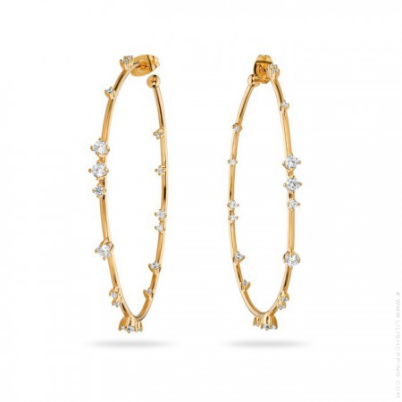 Cross gold platted earrings