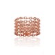 Pink gold platted chains ring