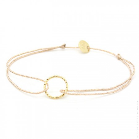 Bracelet lurex et plaqué or
