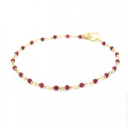 India gold plated bracelet with purples rubis