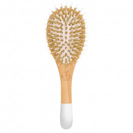Natural wooden detangling and smooting hair brush (small size)