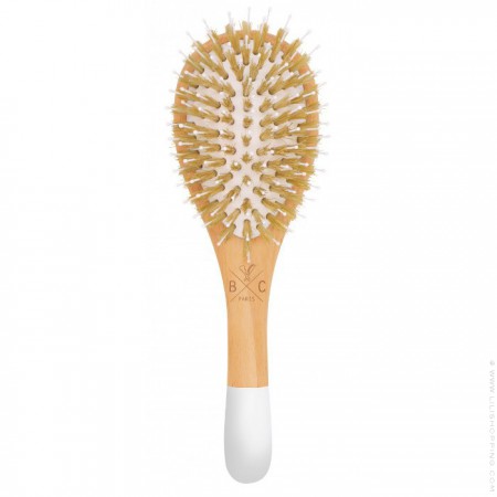Natural wooden detangling and smooting hair brush (small size)