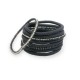 Set of 9 black thick elastics