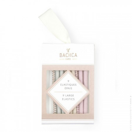 Set of 9 pastel thick elastics