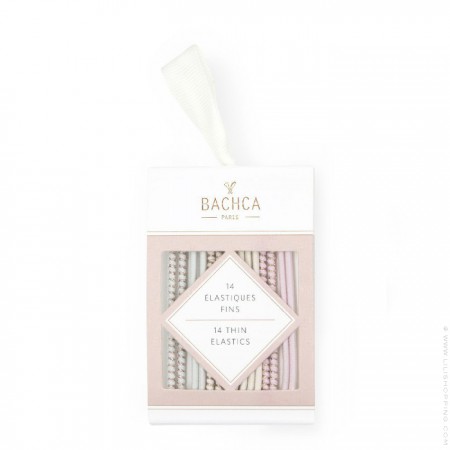 Set of 14 pastel thin elastics