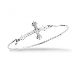 Bracelet Croix Barcelona plaqué argent