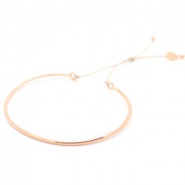 Pink Gold Plated Cuff Cord Bracelet