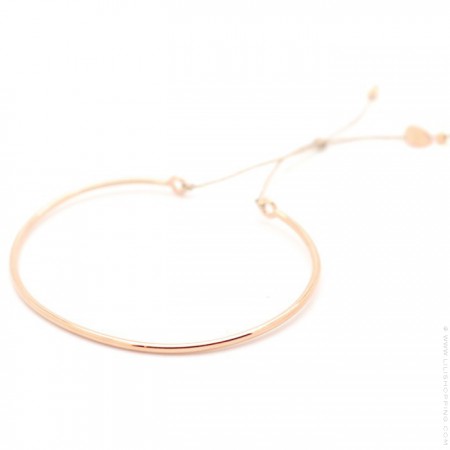 Pink Gold Plated Cuff Cord Bracelet