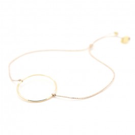 Gold Plated circle Cord Bracelet