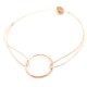 Pink Gold Plated circle Cord Bracelet