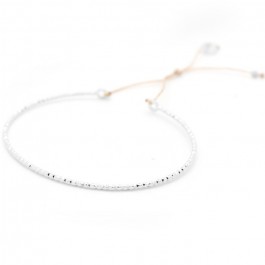 Silver diamond effect bangle