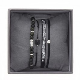 Bracelets Ultra fine rocks noir