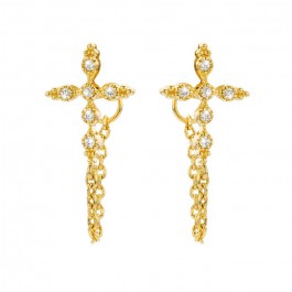 Boucles d'oreilles Little Chenai plaquées or