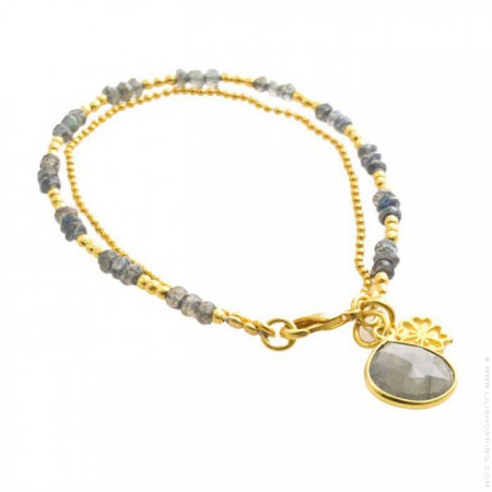 Bracelet double chaine Athena labradorite