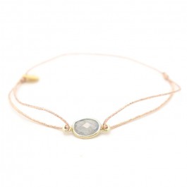 Labradorite gold plated cabochon bracelet 