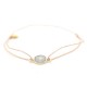 gold plated cabochon bracelet 