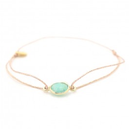 Amazonite gold plated cabochon bracelet 