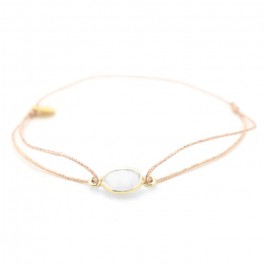 Moonstone gold plated cabochon bracelet 