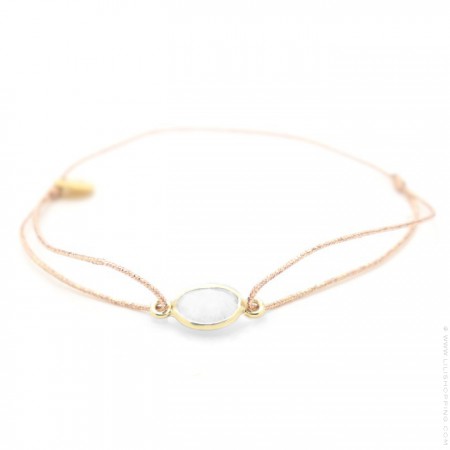 Moonstone gold plated cabochon bracelet 