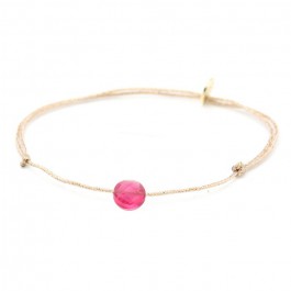 Bracelet briolette hydro tourmaline sur lien lurex