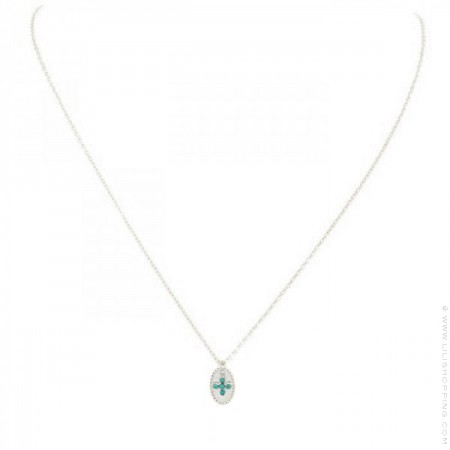 Collier ginkgo biloba en argent sur chaine