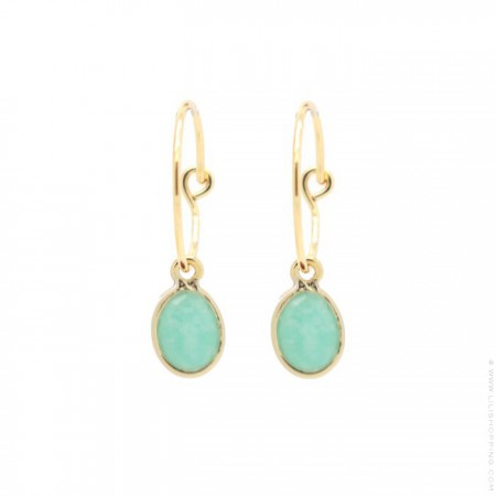 Gold plated mini hoops earrings with 