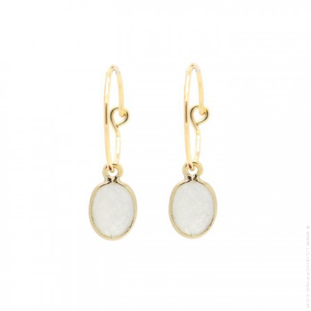 Gold plated mini hoops earrings with 