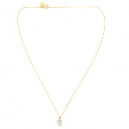 Gold plated necklace with moonstone cabochon
