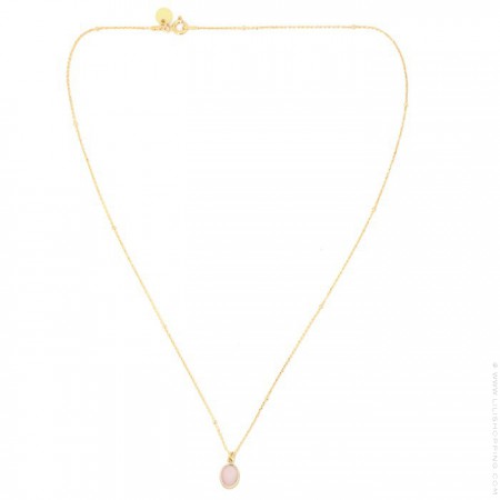 Gold plated necklace with cabochon